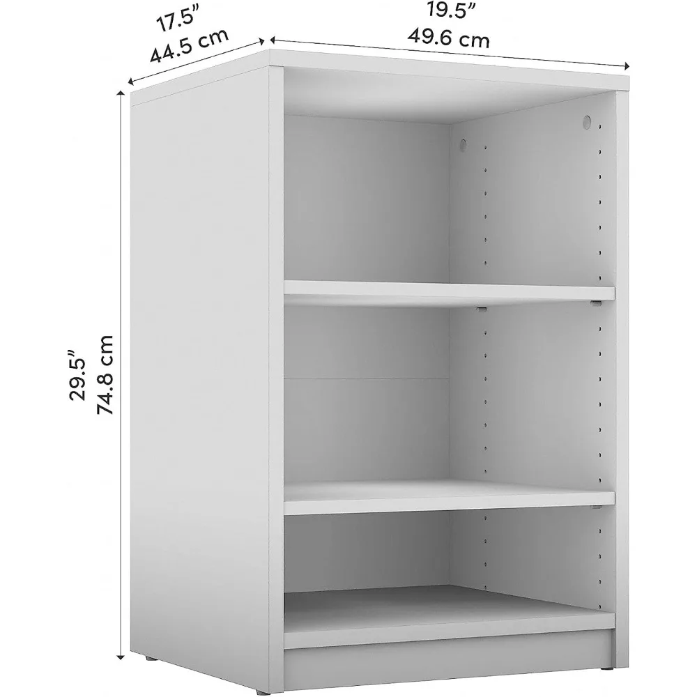 خزانة ملابس منضدة باللونين الرمادي والأبيض مقاس 20 بوصة لخزائن المشي وغرف النوم وغرف الطين والمداخل ومخزن المطبخ - أنيق S