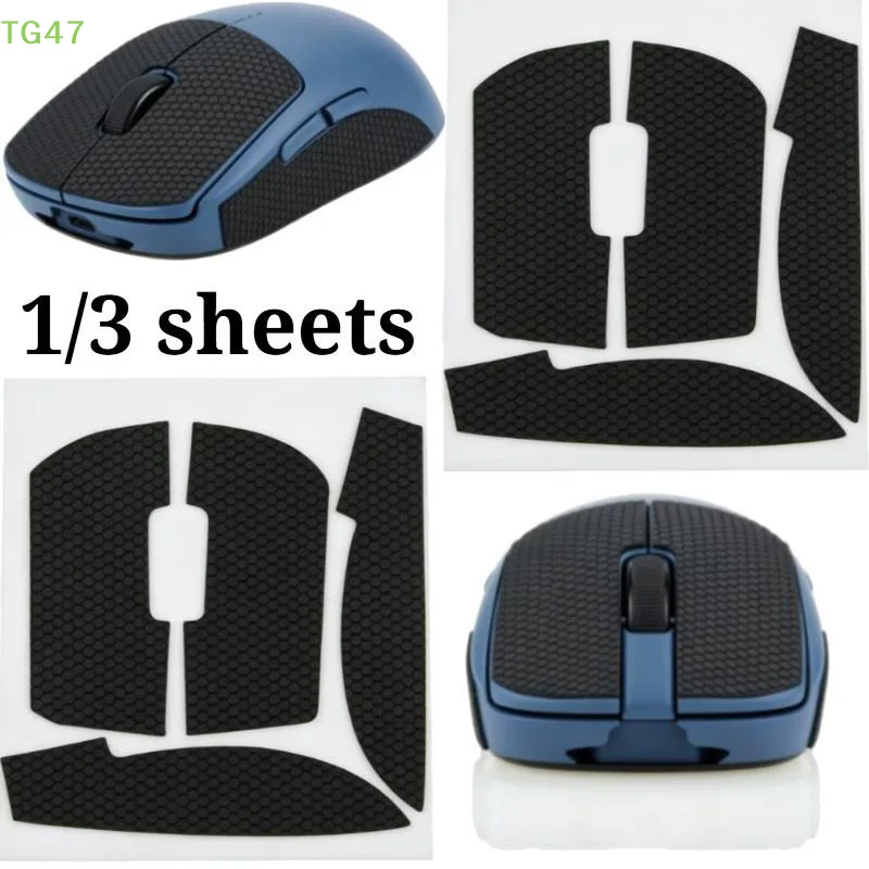 【LS】【LS】1/3pcs Honeycomb Textured Mouse Anti Slip Grip Tape Sweat Resistant Mouse Sticker Perfect For Gaming Mouse Daily Office
