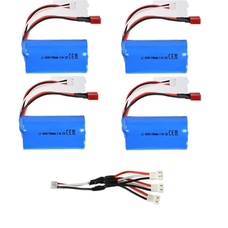 Wltoys 104009 High Speed 4WD RC Car Spare Parts 7.4V 1500mAh Battery And 3 in 1 Line For Wltoys 104009 Off-Road Vehicle Battery