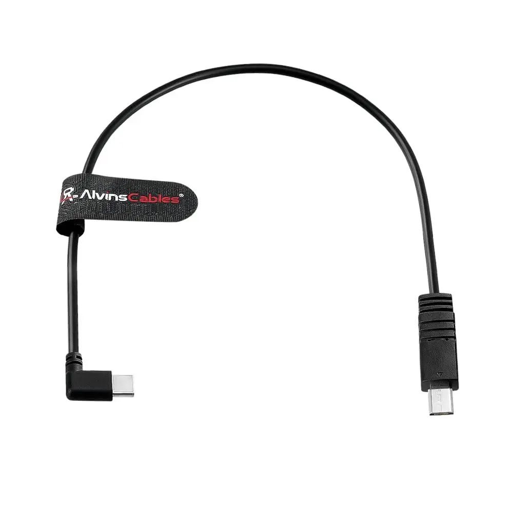Alvin's Cables Câble de commande multi-USB vers USB-C pour DJI SC2 Mini, câble d'arrêt d'exécution à angle droit type-c vers multi USB pour Sony A6300