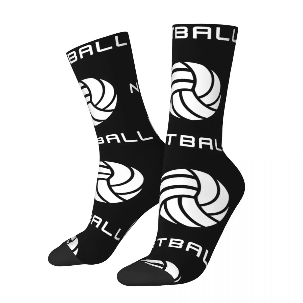 Tessellation Netball Pattern Men's Socks Vintage Harajuku Street Style Novelty Seamless Crew Sock