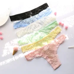 Sale Teenagers young girl new Fashion students Sexy Lace The Low Waist T Style girls Underwear wholesales 6pc/lot clothes