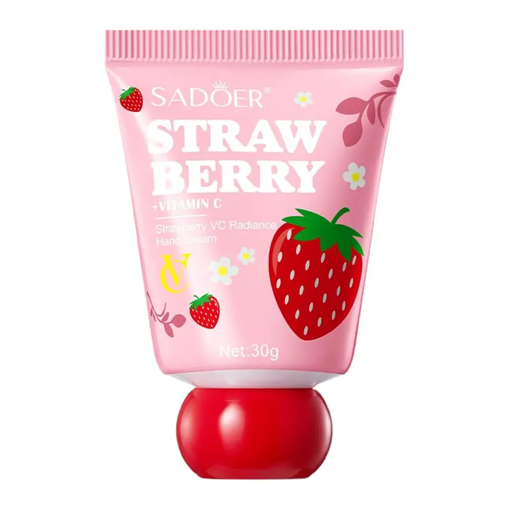 Strawberry VC Hand Cream Moisturizer for Winter Lightweight Fast Absorbing for Hands Moisurizing Hand Skin Care Products