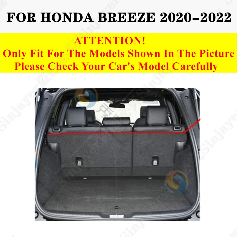 Custom Full Set Car Trunk Mat For HONDA BREEZE 2022 2021 2020 Rear Cargo Liner Tail Boot Tray luggage Pad Vehicles Carpet Parts