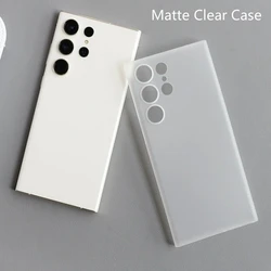 Case For Samsung S26 S25 S24 Ultra S23 Plus S 23 FE Matte Clear Slim Thin Soft Silicone Phone Back Cover For Samsung S26+