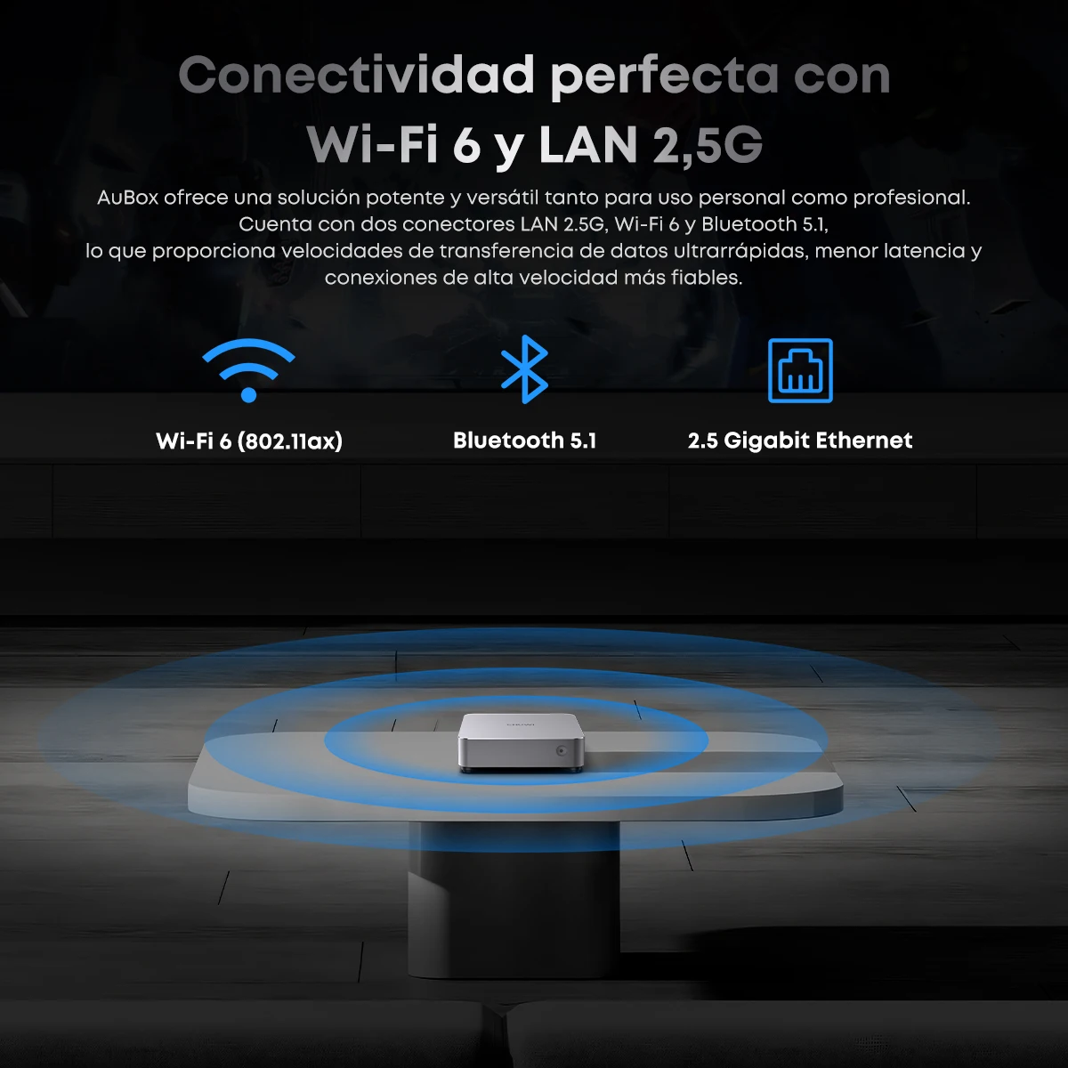 CHUWI AuBox Mini PC AMD Ryzen7 8745HS 16 ГБ DDR5 512 ГБ SSD WiFi 6 BT 5.1 2.5G LAN Поддержка четырехдисплеев 4K Windows 11 Pro Mini PC