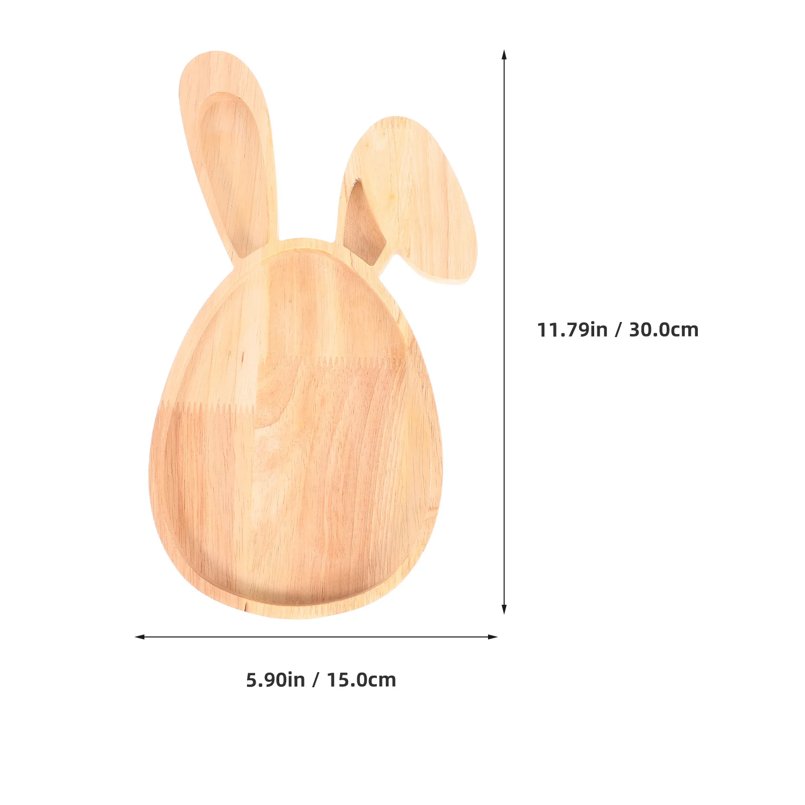 Rabbit Serving Tray Fruit Wooden Decorative Charcuterie Plate Easter Bunny Kids Baby