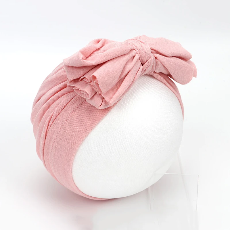 

Детская шапка для детей 0-24 месяцев, хлопковая шапка-тюрбан, вязаный топ с бантиками для ребенка, теплая шапочка для новорожденных, повязки на голову для младенцев