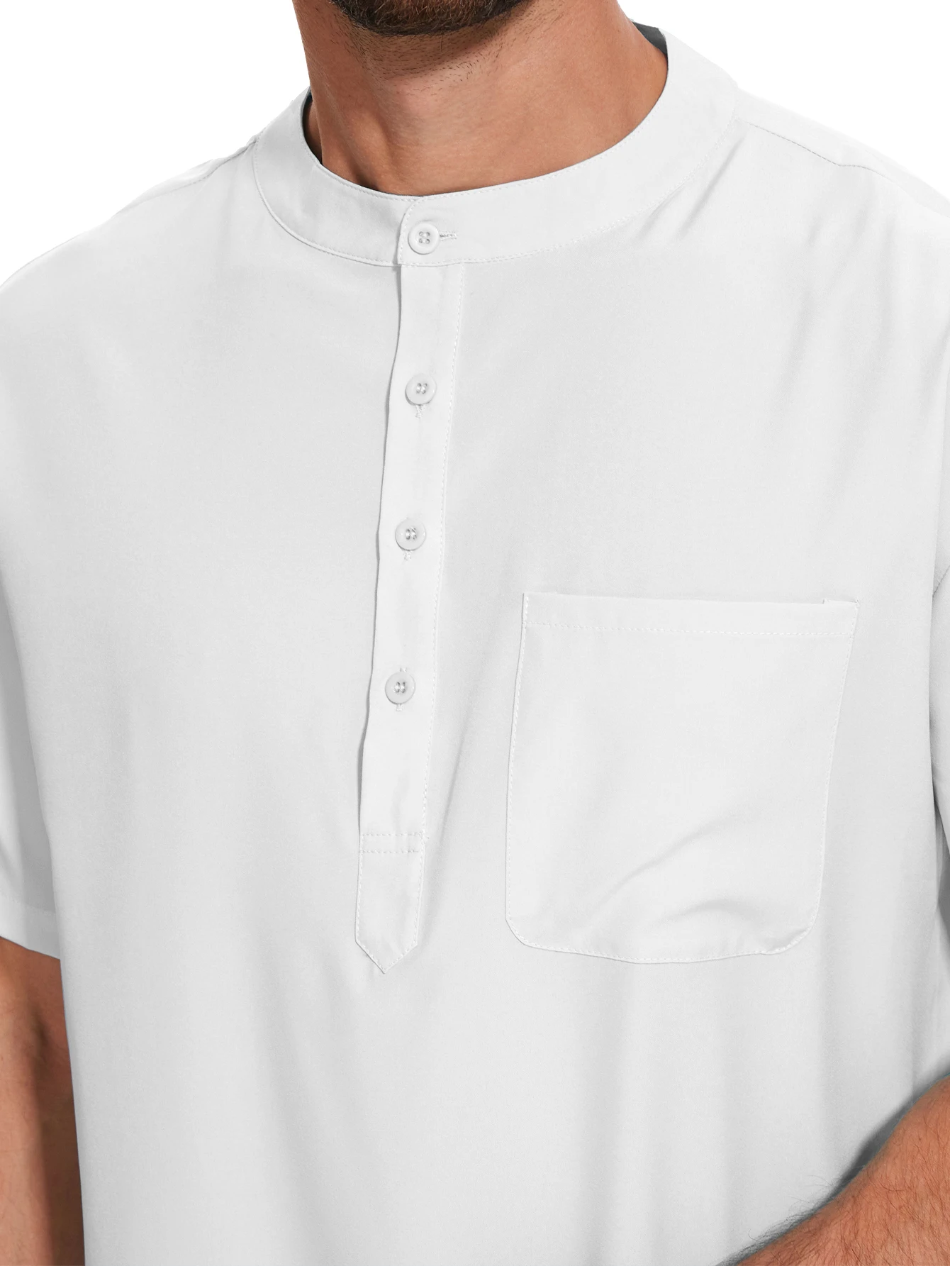 Mens Musulmano Thobe Manica Corta Vestaglie Abaya Casual Maschio Islamico Arabo Caftano per Gli Uomini Abito Saudita Da Uomo Arabo Thobe Marocchino Veste