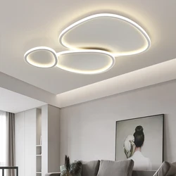 Smart Living Room Chandeliers 2024 New Simple Modern Atmosphere Lamp Whole House Lighting Package Cobblestone Led Ceiling Lights