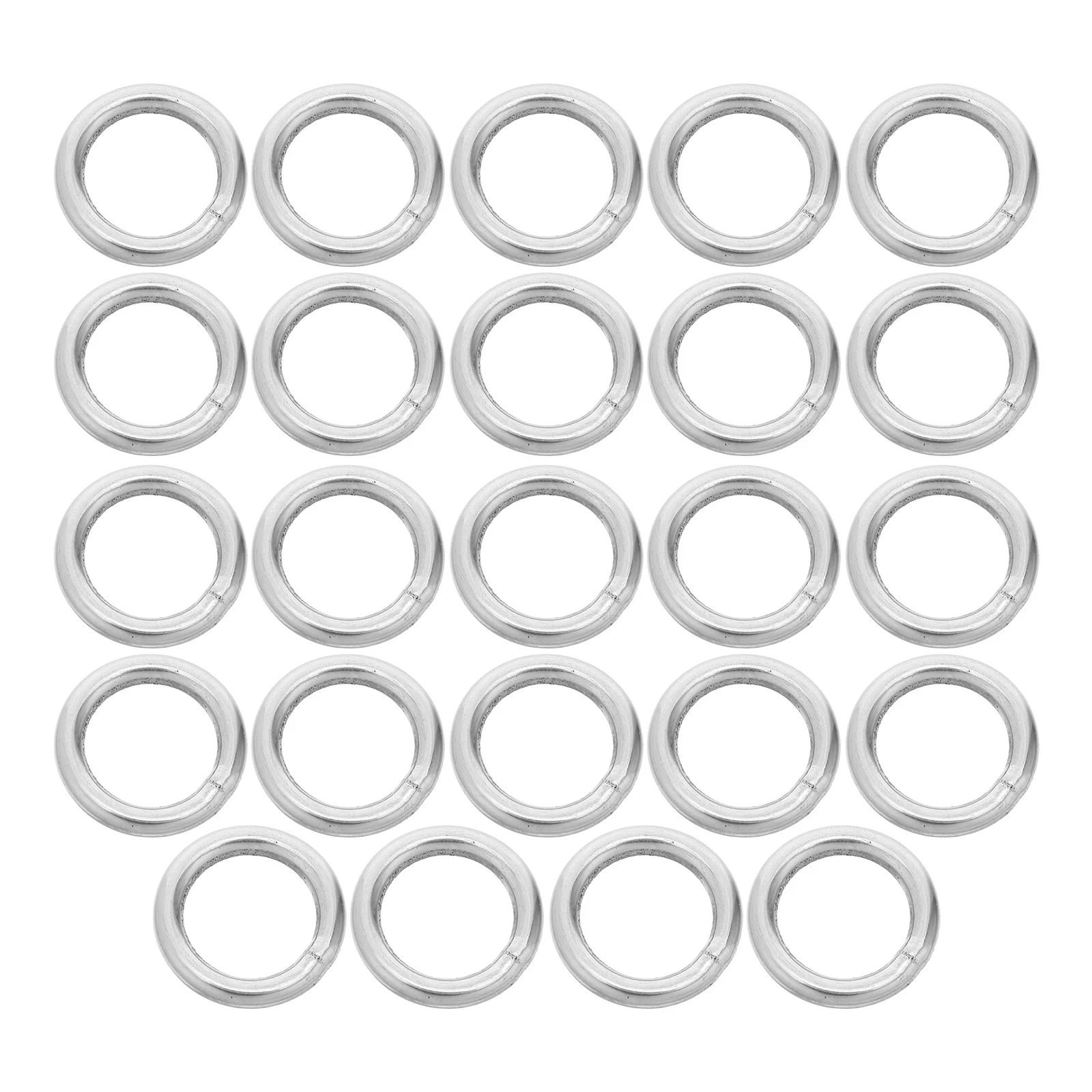 24 قطعة حلقات من الفولاذ المقاوم للصدأ 4 مللي متر الصلبة مغلقة O شكل الأطواق المعدنية لصنع المجوهرات الحرفية زاك لتقوم بها بنفسك مكرامية ديكور ملحومة #3