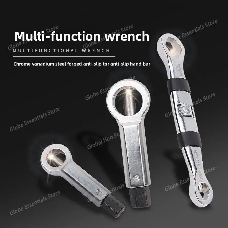 

Rusty Nut Wrench Damaged Screw Separation Splitter Portable Manual Remover Spanner Steel Wrench Hex Extractor Car Tools