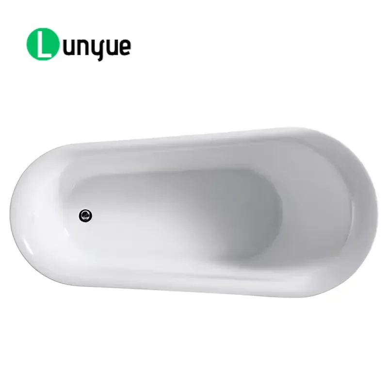 Classical Freestanding Acrylic Clawfoot Bathtub Hotel Spa Bathroom Soaking Tub Durable Elegant Design Luxury Home Decor