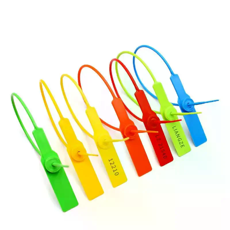 Anti-Theft Wire Seals 28cm Label Anti-Counterfeiting Tag With Number Disposable Plastic Seals Self-Locking 100PCS