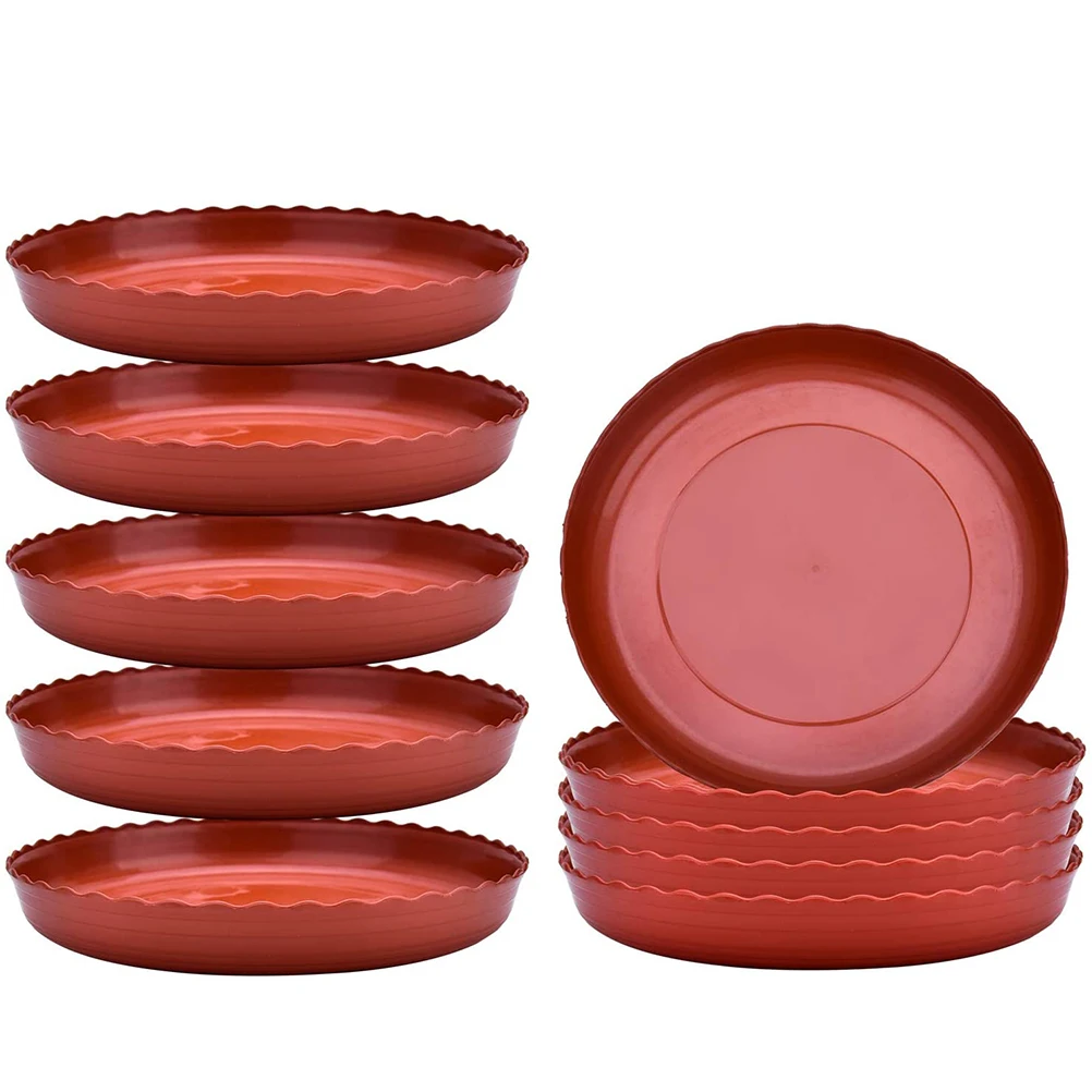 

20 Pcs Circular Tray Plant Pots Base Sturdy Durable Small Flower Pot Protect Surfaces Bonsai Succulent Container Hole Gardening