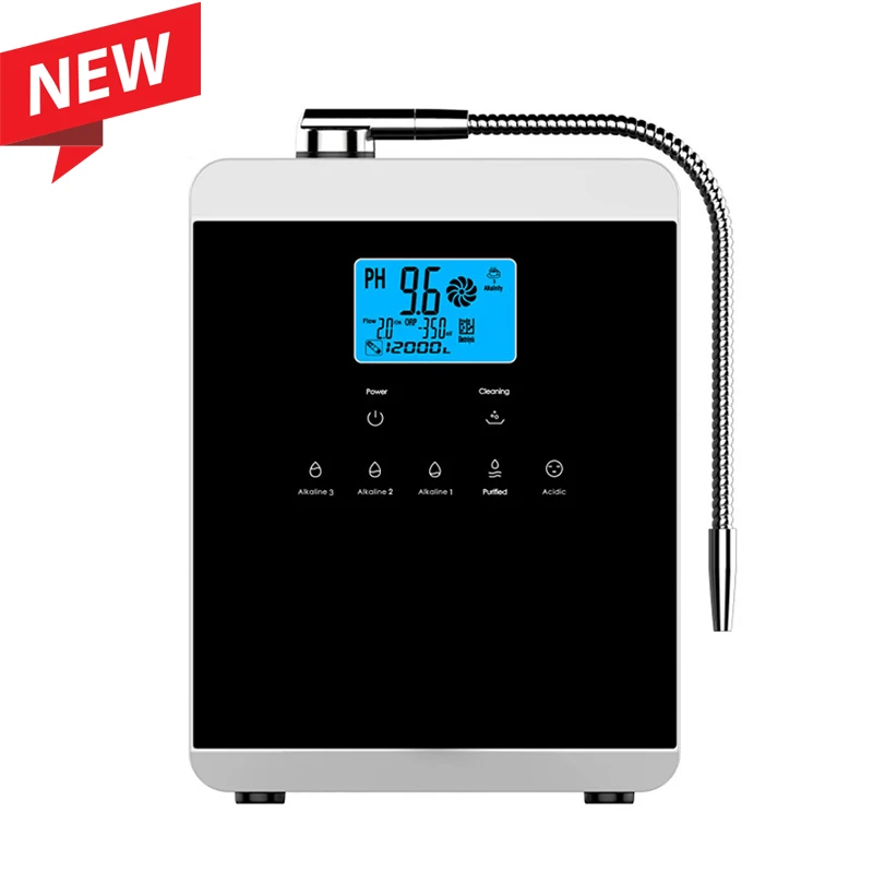 NEW Cawolo AL808A 11 Plate Platinum Coating Kangen Water Machine Alkaline Water Ionizer Faucet