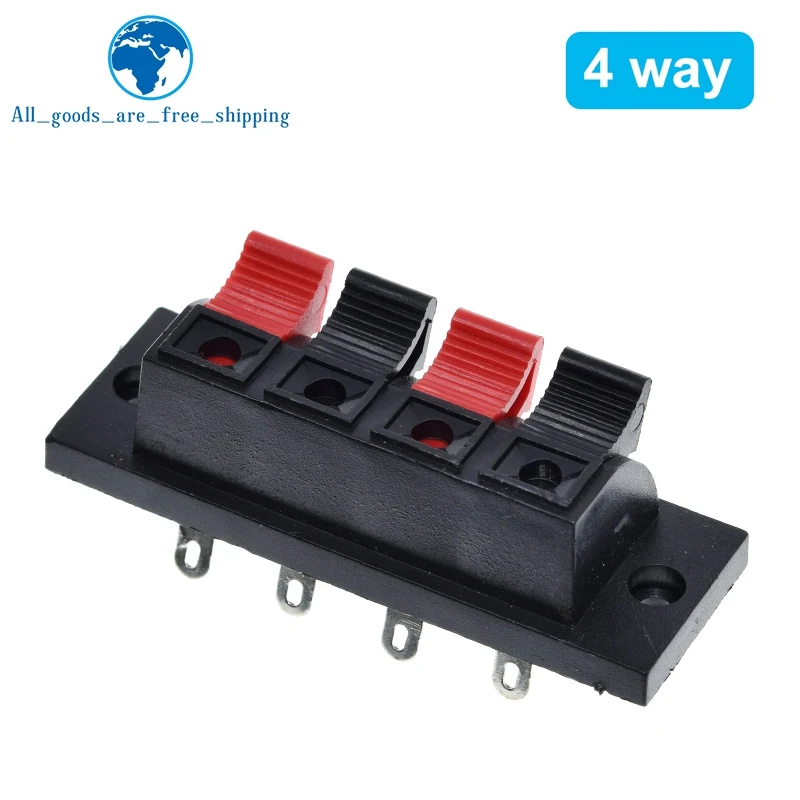 TZT 2 4 6 Way Spring Push Release Connector Speaker Terminal Strip Block