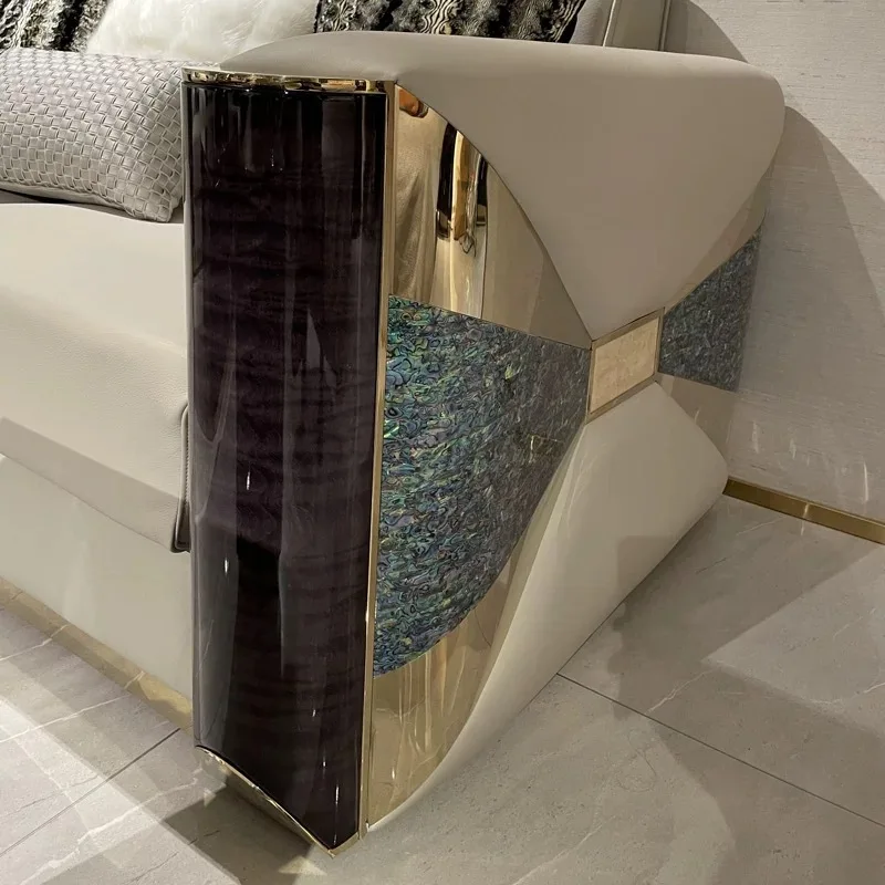 Italian style, light luxury, sofa, living room, combination, simplicity, villa, suite, first layer cowhide