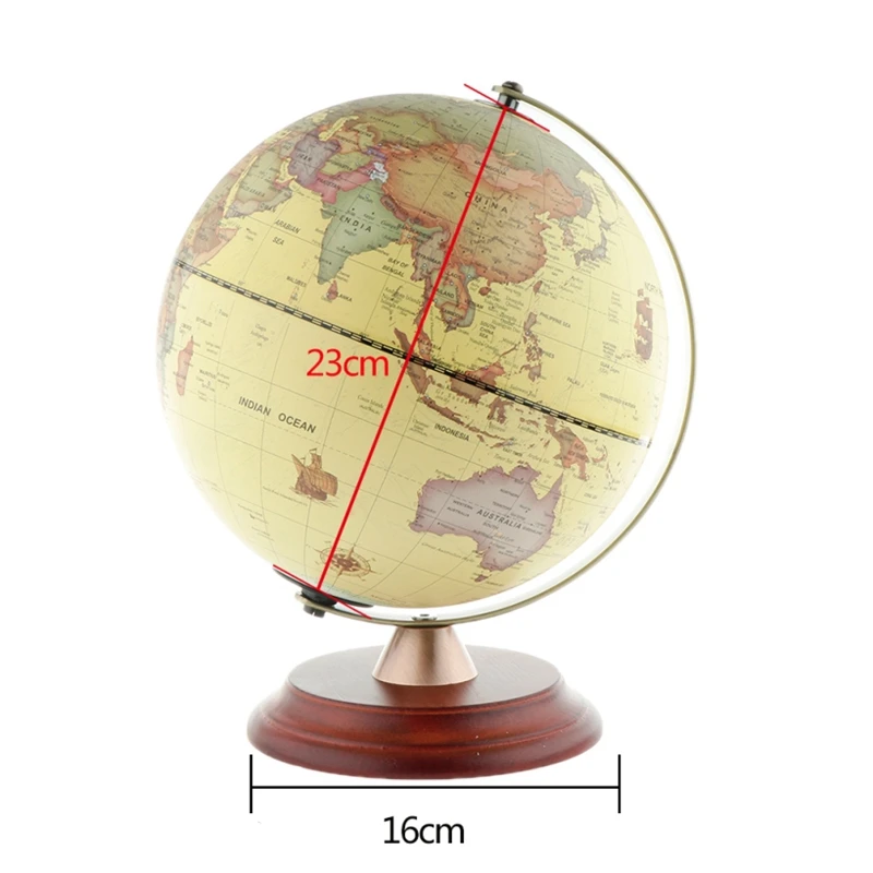 Large Wooden Globe Ornaments LED Light Vintage Geografia Globo Do Mapa Mundi Earth World Globe Constellation Map Desktop Decor