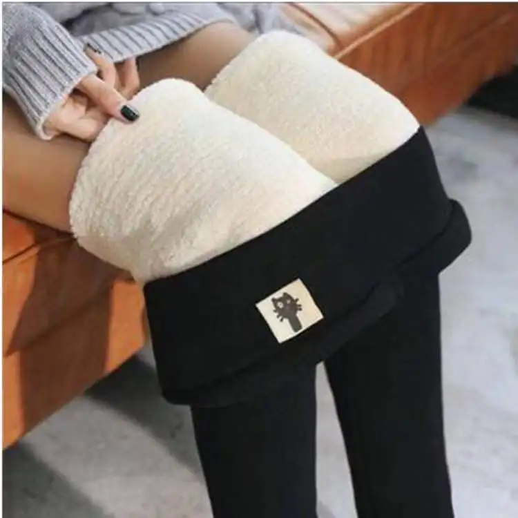 Damen-Thermo-Leggings mit hoher Taille, Sherpa-Fleece-Futter, Bauchkontrolle, Winter-Laufhose, schlankmachende, warme Kleidung für kaltes Wetter – Detail 2