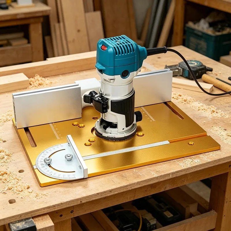 Aluminum Alloy Router Table Insert Plate Woodworking Inverted Engraving Machine Base Plate DIY Woodworking Projects Tool Parts
