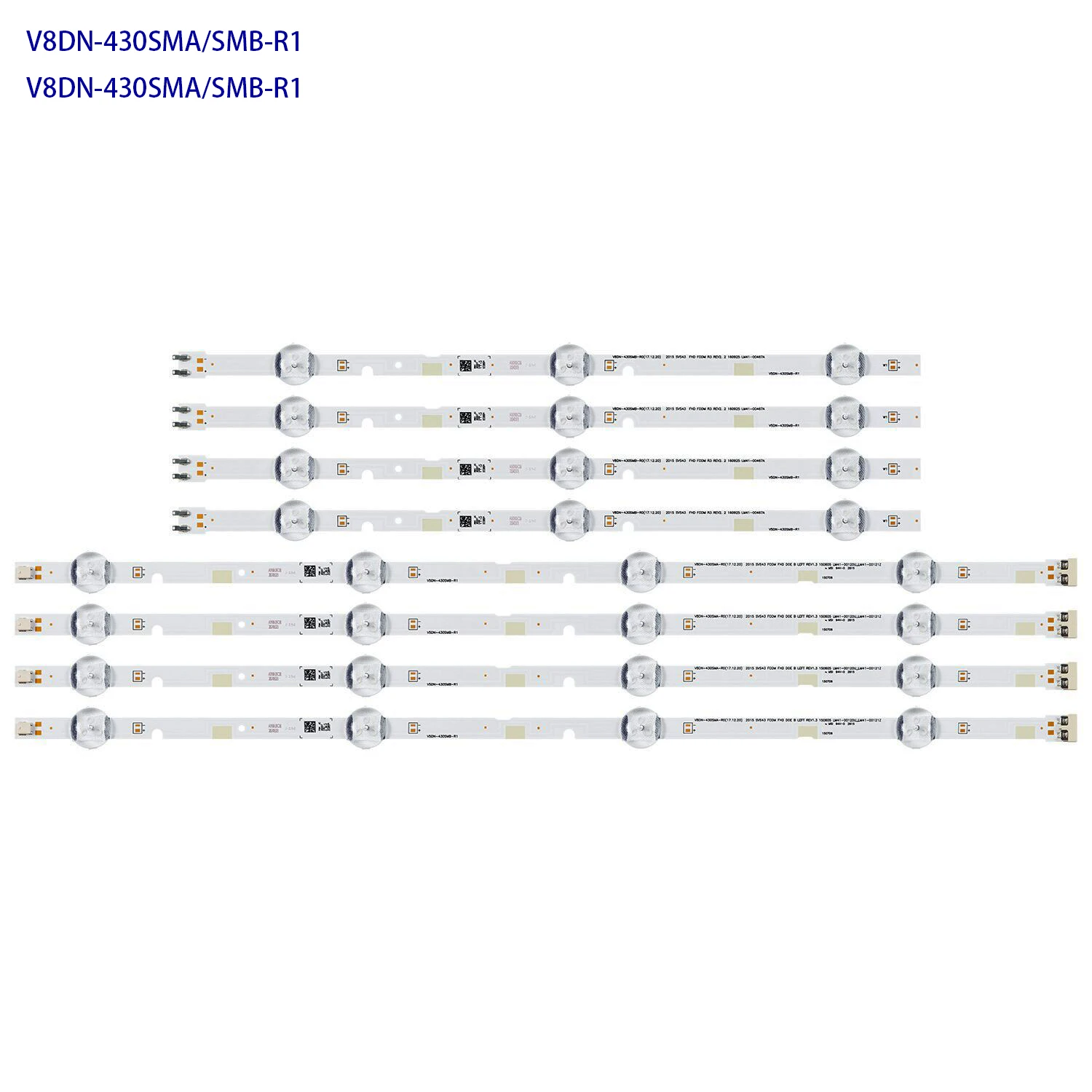 

LED strip for Samsung UN43J5200AG UA43J5200 UN43J5000BF UN43J5300 BN96-46570A 46571A LM41-00622A 00624A L1_N5K_D3_FAM_L4 R3
