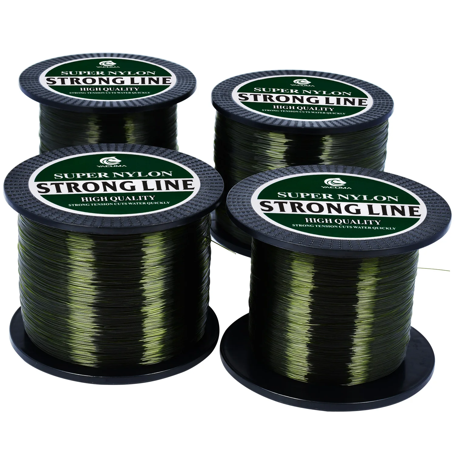 YACUMA 1000M-1093YDS Monofilament Angelschnur mit Fluorocarbon-Beschichtung Olivgrüne Nylonschnur für Ozean- und Flussangeln Zubehör – Detail 8