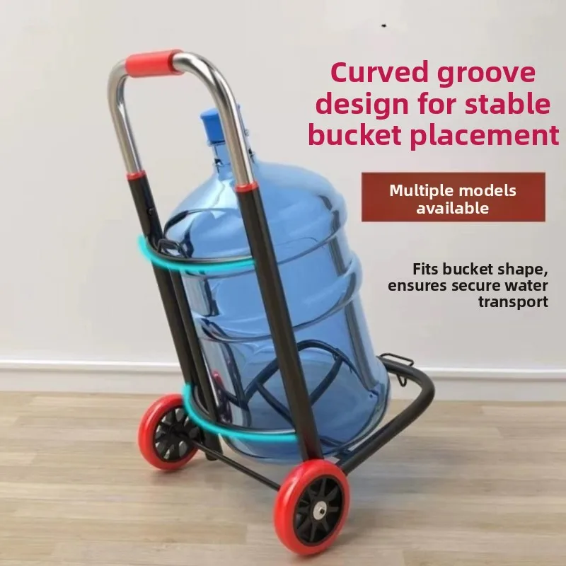 ポータブル折りたたみ式手引きショッピングカートバケット水入れ小型手押しカート家庭用野菜購入ショッピングカート荷物運搬カート