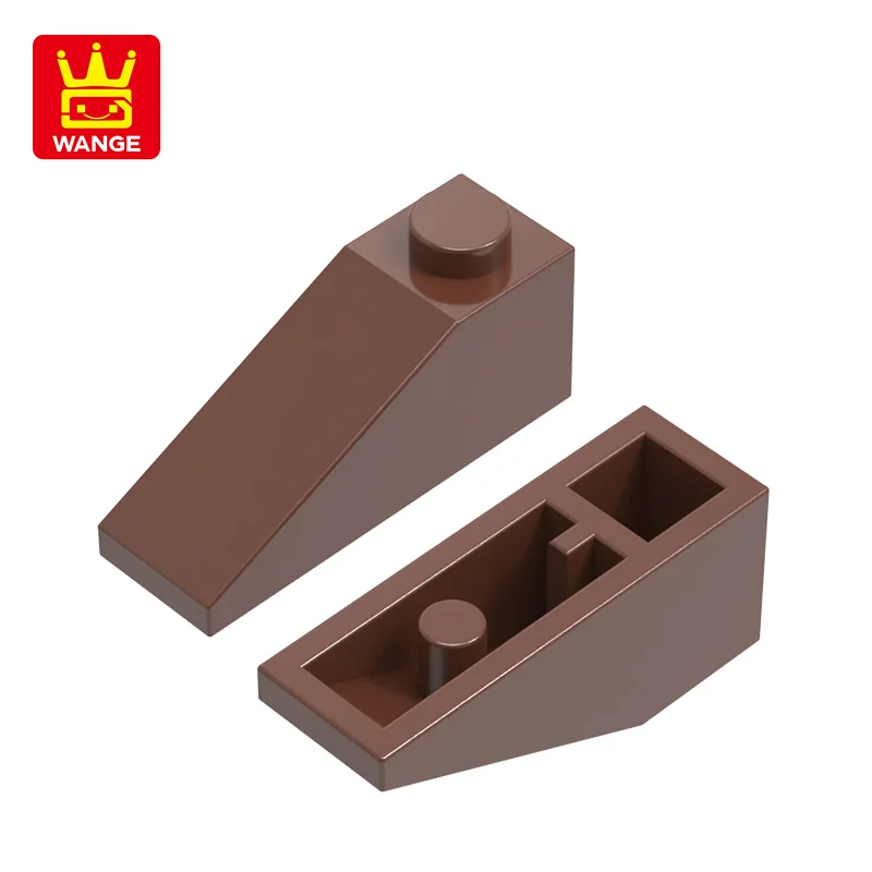 WANGE 4286 100g/116 Uds 1x3 Área inclinada techo Moc de madera accesorios de Color compatibles con ladrillo juguete para niños montaje avión de regalo