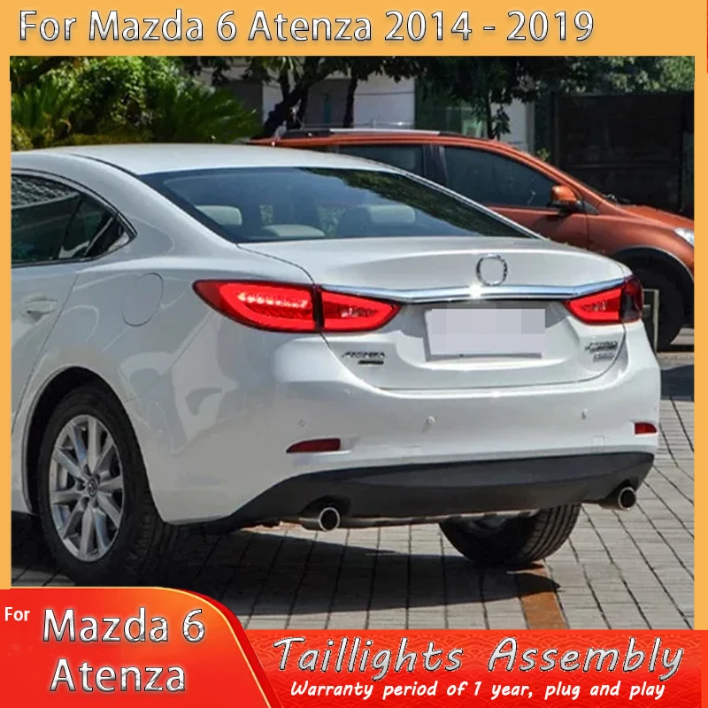 

Автомобильный задний фонарь для Mazda 6, задние фонари 2014-2019, Mazda6 Atenza, светодиодный задний фонарь, светодиодный DRL, сигнальный тормоз, задний ход, автоаксессуары
