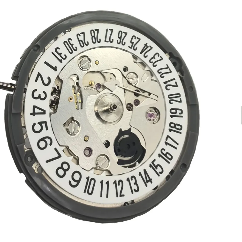 حركة ساعة NH35A-6 جديدة مستوردة من اليابان عجلة التاريخ الأبيض NH35 الميكانيكية المتقدمة مع 24 أحجار كريمة لف أوتوماتيكي