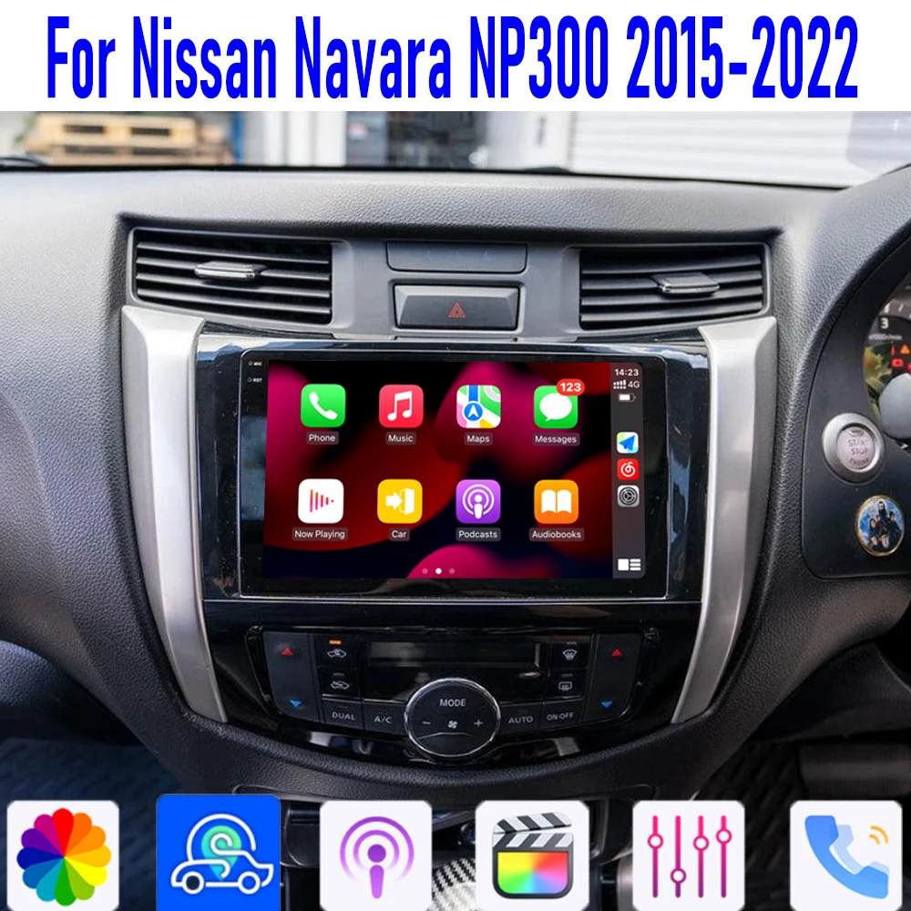 

GPS 10'' For Nissan Navara NP300 2015-2022 Car Radio Head Unit Apple Carplay Android 15 Auto Multimedia Player WIFI BT Canbus