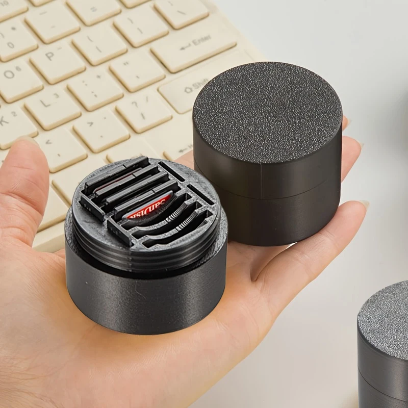 Compact Memory Card Case Compact 3D Printed Memory Card Case For 7 SD 4 TF Cards Portable Anti-Shock Dustproof Organizer Holder