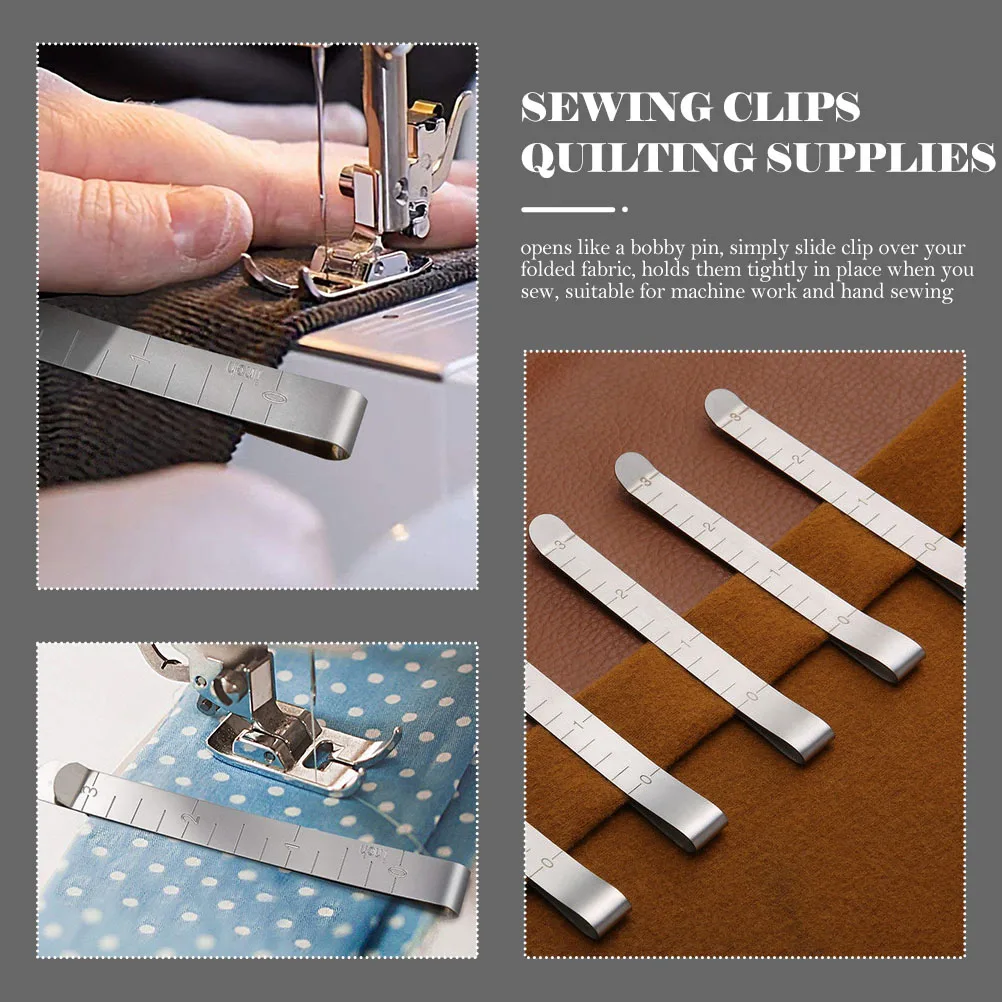 30pcs Clips Hemming Measuring Convenient Hemming Clip Quilting Accessories Knitting Clamps Craft Marking Tools