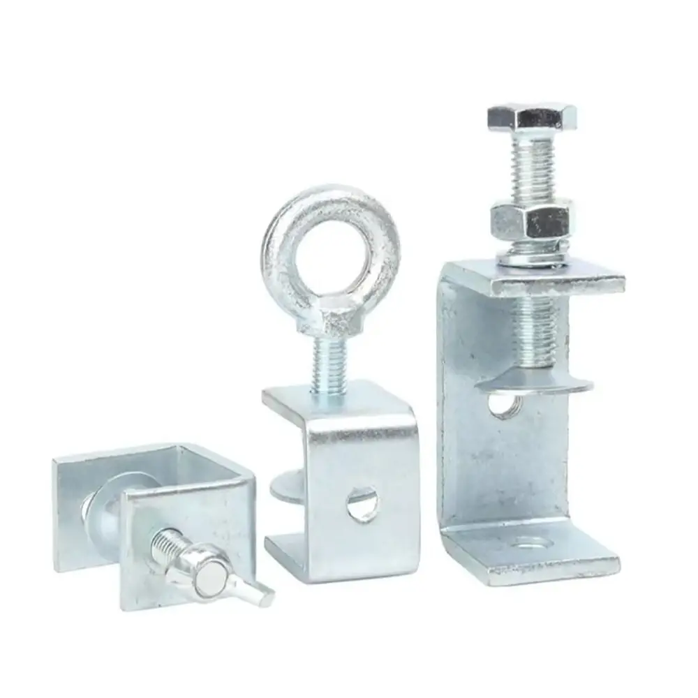 1Pcs Multiple Head Shapes U Clamp Open Height 20-130MM Galvanized Carbon Steel C-Type Clip Thickened Fixed Fixture