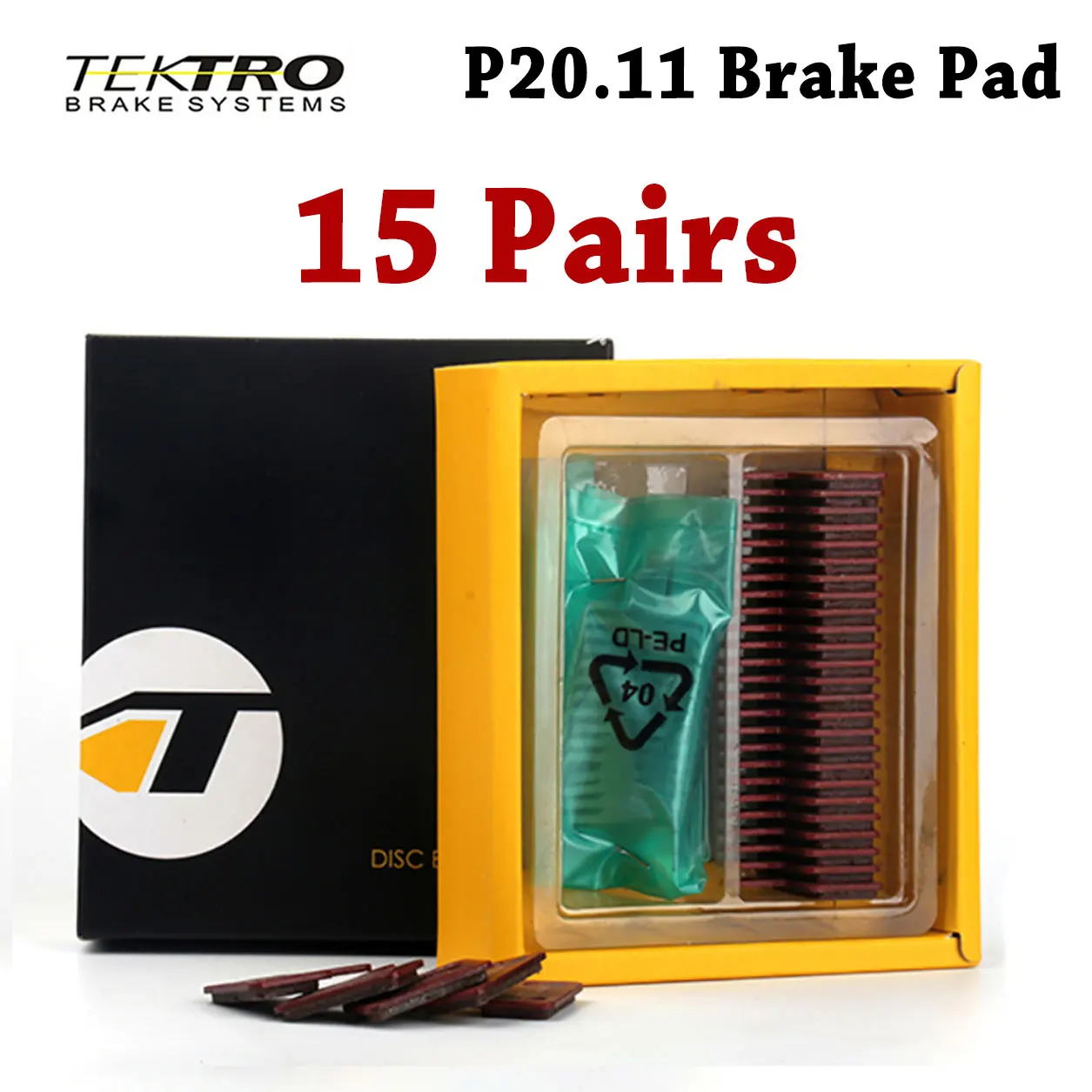 TEKTRO P20.11 Hydraulic Disc Brake Pad MTB Road Bike Disc Brake Pads 15 Pairs Boxed Brake Pad for Shimano MT200 M315 M275 E350