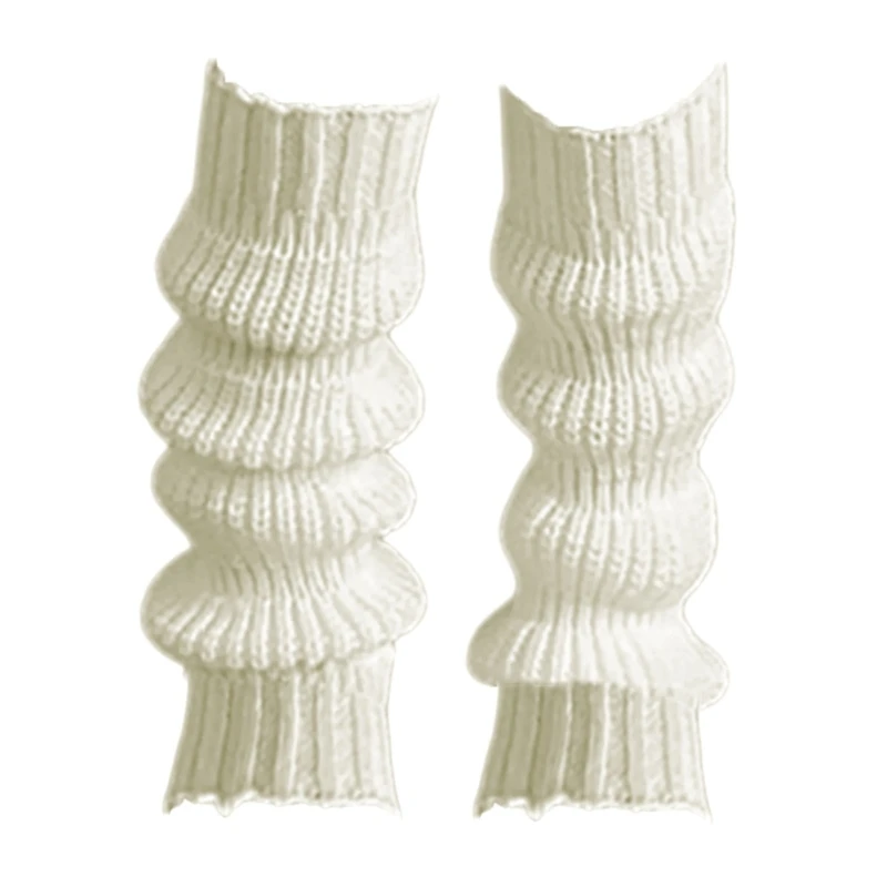 E15E Scrunch Leg Warmers for Women Girl Knitted Loose Slouchy Boot Covers Long Socks