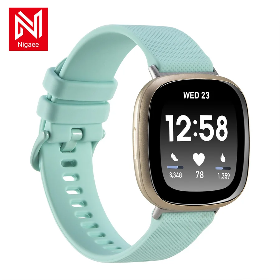 Silicone Watch Band for Fitbit Versa 3 And Sense Strap Wristband Replacement Strap for Fitbit Sense Loop Correa Accessories