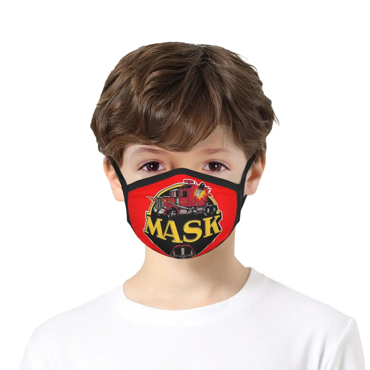 Mobiler gepanzerter Streik kamm 5pc wasch bare und wieder verwendbare Maske für Kinder Cartoon-Muster druck wind dichte kinder freundliche Maske