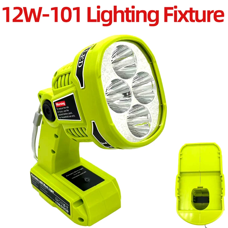 Compatible for Makita/Ryobi/Bosch/Milwaukee/Black&Decker/Craftsman 18V/20V Li-Ion Portable Folding Flashlight and LED WorkLight