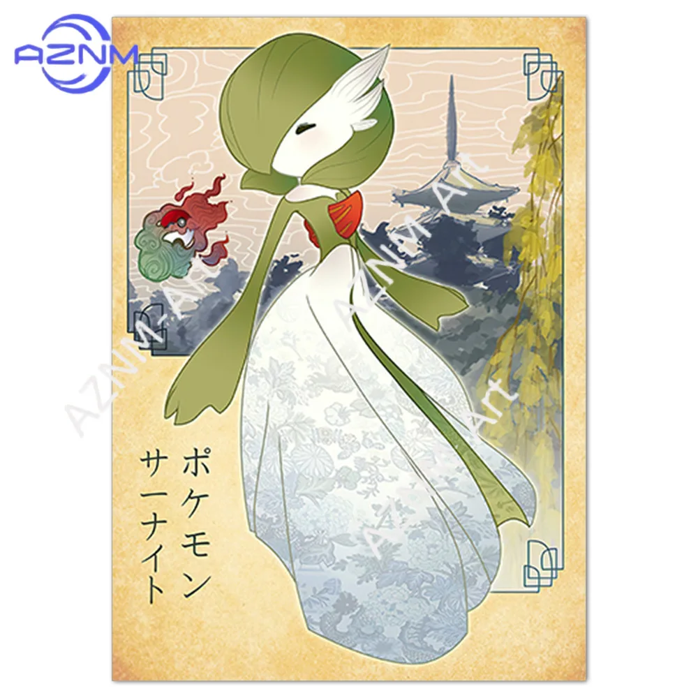 1Pc Anime Pokémon Charizard Doll Room Wall Modern Home Decoration Canvas Painting Cartoon Pikachu Doll Frameless Canvas Poster