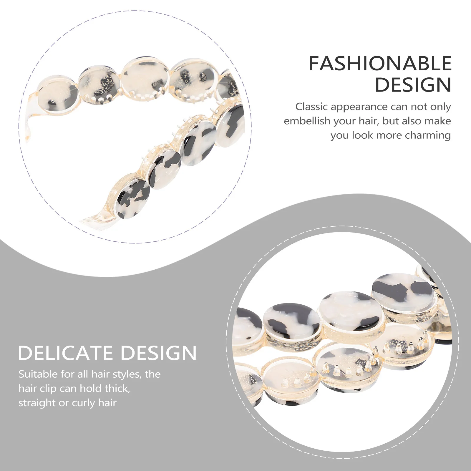 

4pcs Round Accessory For Decor Hair Clip Girl Hairpin Women Girl Hairpin Lady Barrette Wedding Party Hair Decor