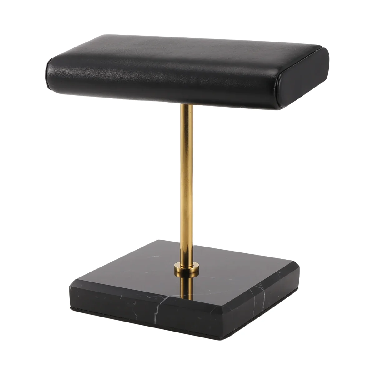 ABKB 검은 대리석 기본 시계 스탠드 골드 금속 막대 디스플레이 소품 팔찌 쥬얼리 길이 배치 스탠드