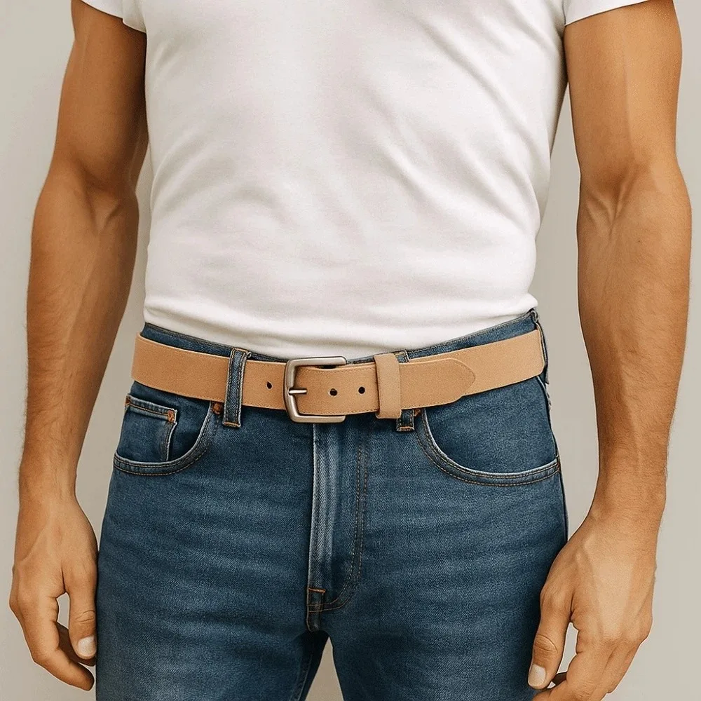 قابل للتعديل سبيكة الرجال حزام عريض جلد البقر الطبيعي اللون طويل حزام جلد طبيعي الرجعية انفصال الجينز حزام الخصر الختم