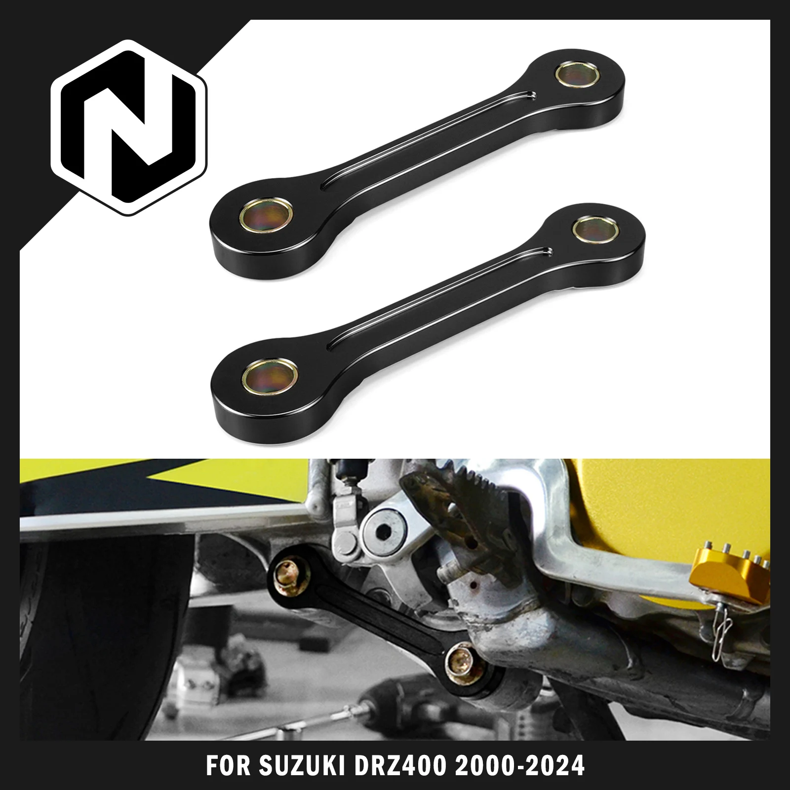 

NICECNC For Kawasaki KLX400 KLX 400 2000-2019 Lowering Links Linkage Kit For Suzuki DRZ400 DR-Z 400 2000-2024 2023 2022 2021