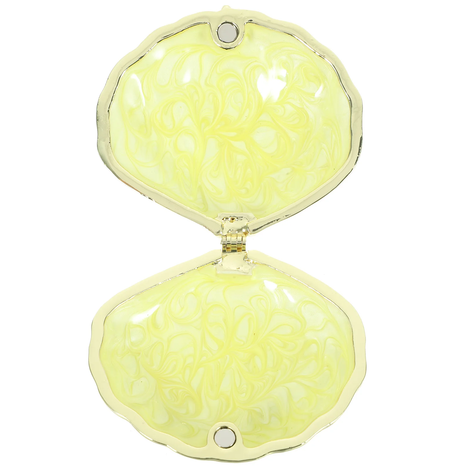 Shell Jewelry Box Alloy Small Decorative Shell Shape Rhinestone Jewelry Case Desktop Ornament Gift Packaging Box