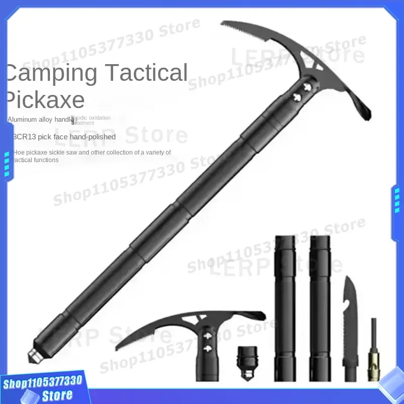 Multifunctional Camping Axe Outdoor Survival Pickaxe Hiking Accessories Mountaineering Tool Portable Tactical Gear for