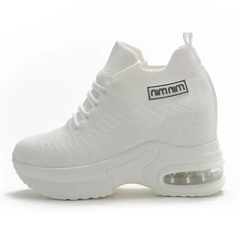 Super Thick Sole High Elevated Sneakers Women New Mesh Breathable Women\'s Shoes Comfortable Casual Shoes for Women 2024