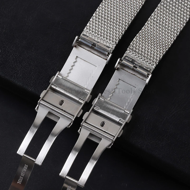 Milanese Mesh Bracelet 3mm Thickness 18/20mm 22mm for Omega Band 316L Adjustable Folding Buckle Men Luxury Steel Metal Wristband