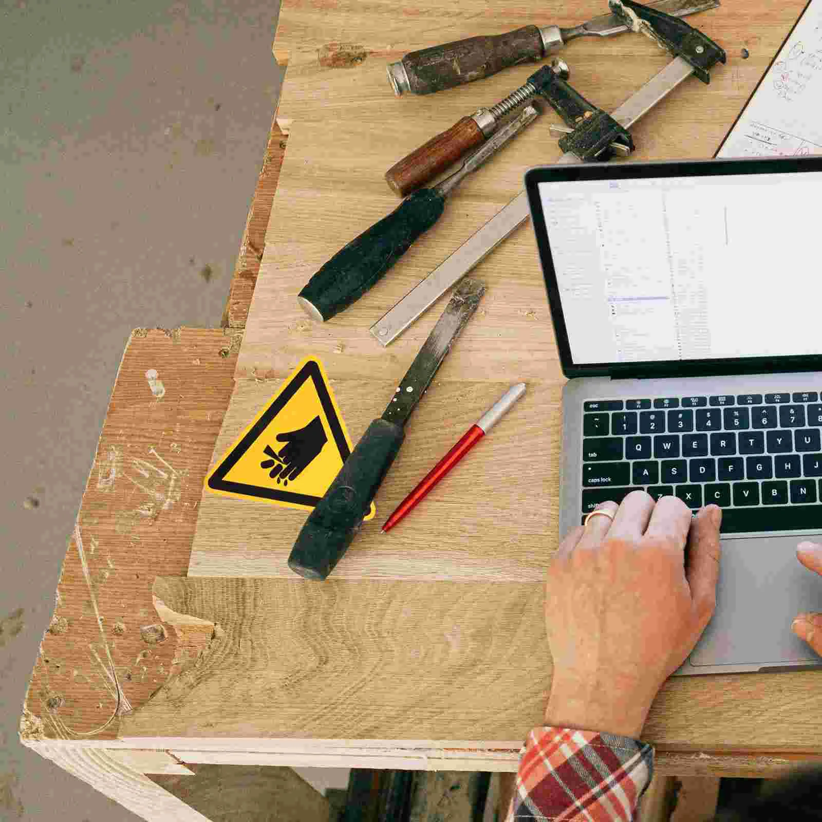 3 Pcs Warning Stickers Toolbox off Tape Decals Safety Sign Security Caution Label Baby